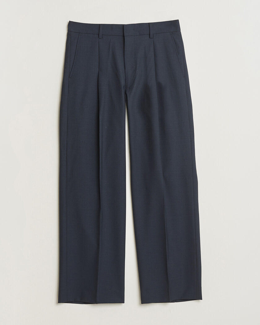 NN07 Kay Summer Wool Drawstring Trousers Deep Navy – Bleu