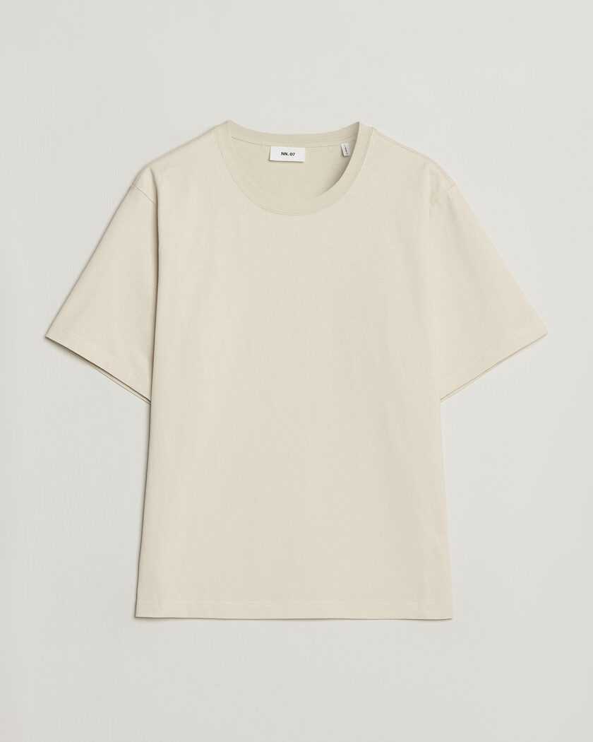 NN07 Jett Washed Printed Crew Neck T-Shirt Ivory – Blanc