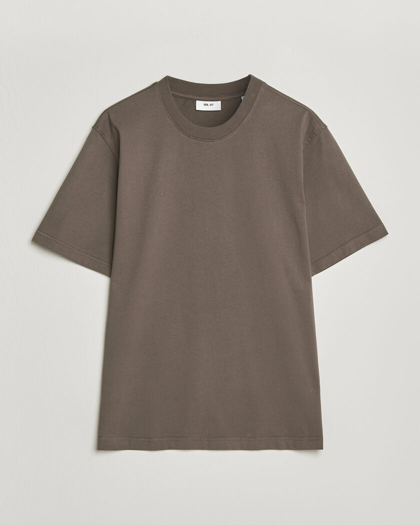 NN07 Adam Pima Crew Neck T-Shirt Mable Husk – Marron
