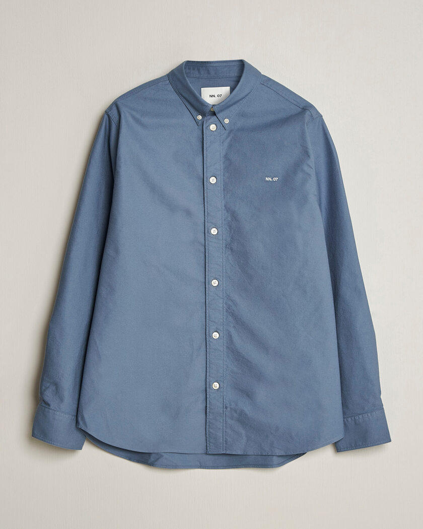 NN07 Colby Oxford Shirt Stone Blue – Bleu