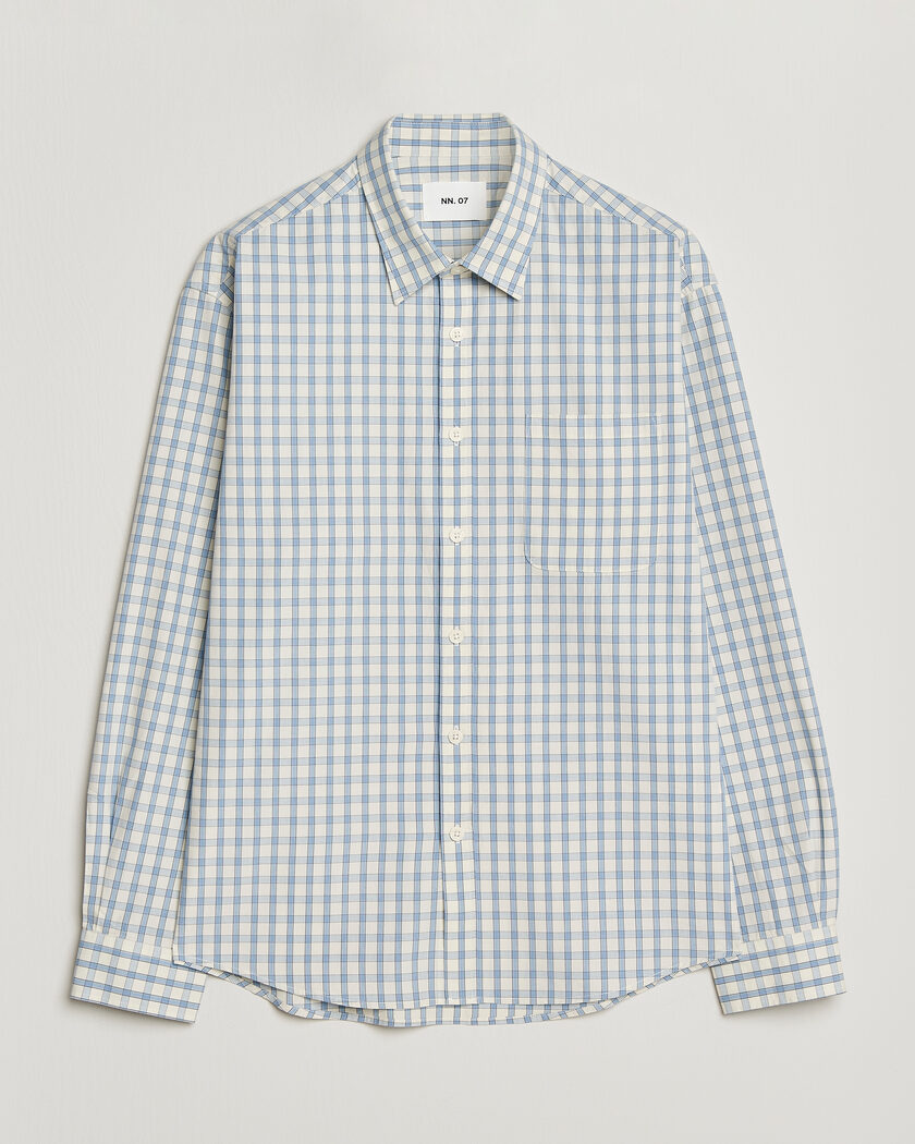 NN07 Deon Brushed Cotton Shirt Ecru Check – Multicolore