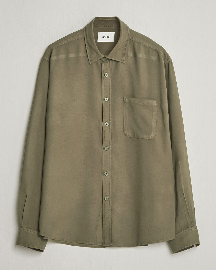 NN07 Deon Tencel Shirt Capers Green – Vert