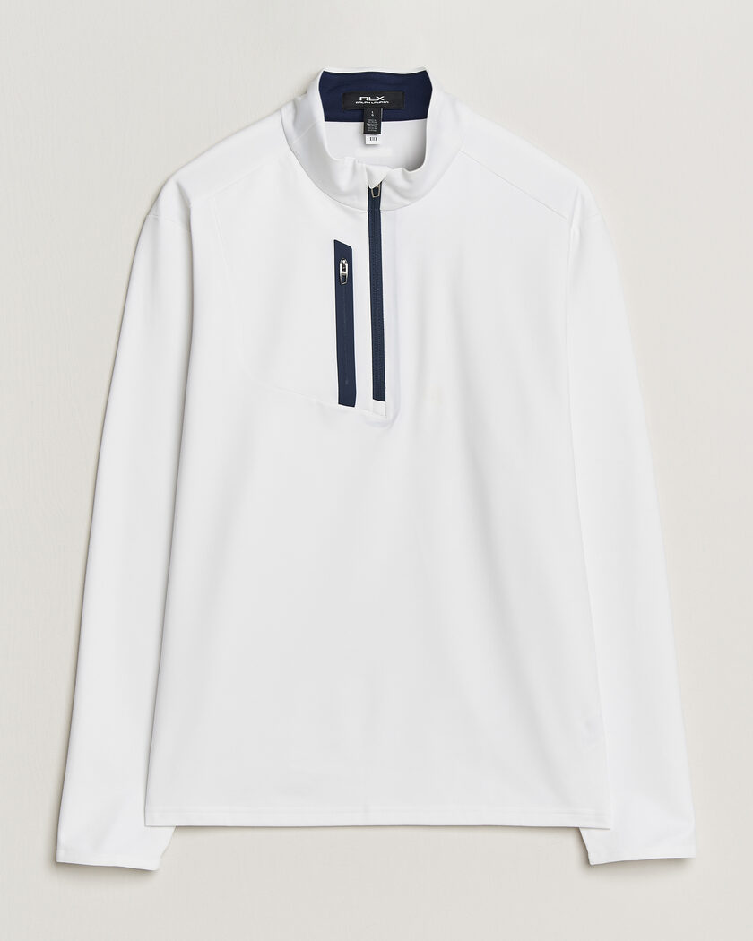 RLX Ralph Lauren Luxury Jersey Half Zip Ceramic White – Blanc