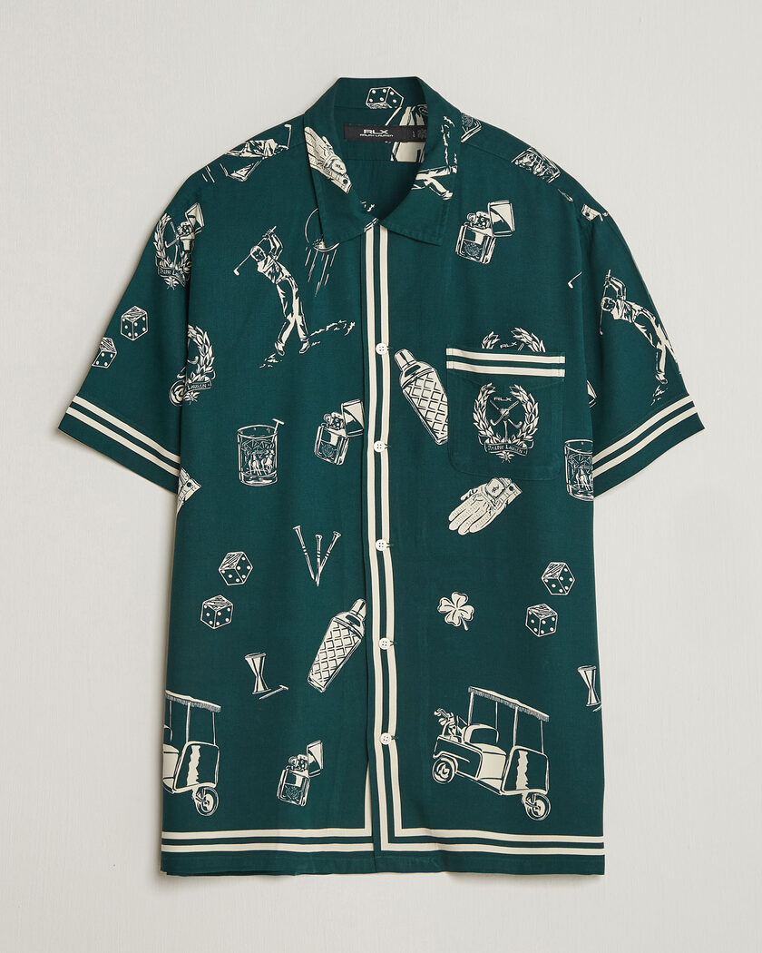 RLX Ralph Lauren Short Sleeve Golf Shirt Par-Tee on the Greens – Vert