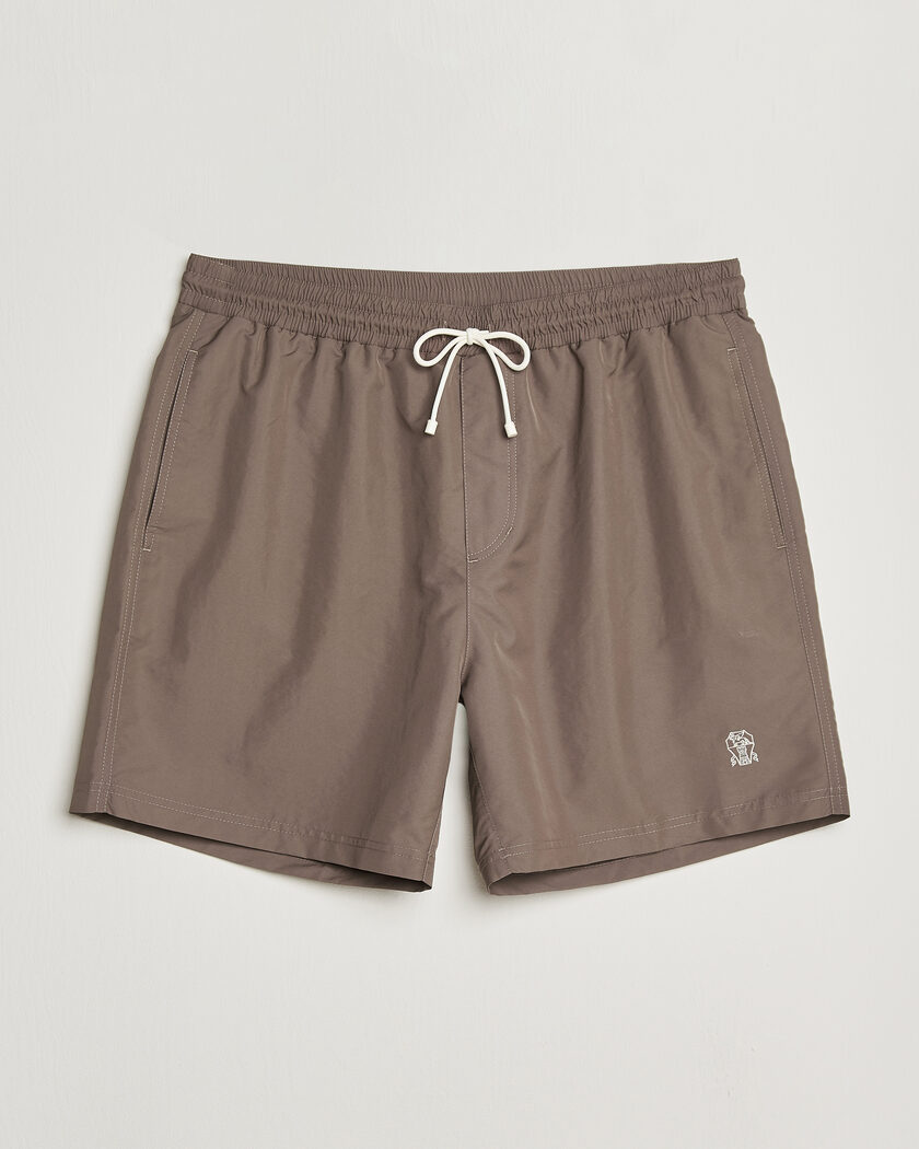 Brunello Cucinelli Nylon Swim Trunks Brown – Marron