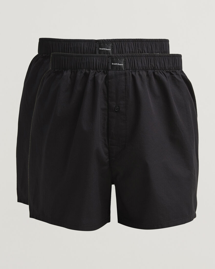Bread & Boxers 2-Pack Boxer Shorts Black – Noir