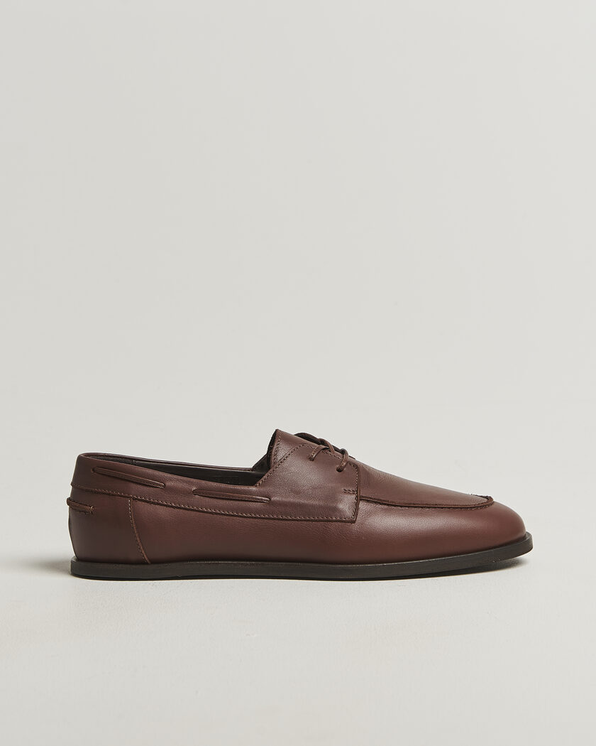 Lardini Orfeo Leather Boat Shoe Brown – Marron