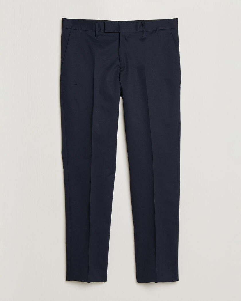 Lardini Lyon Cotton Twill Stretch Trousers Navy – Bleu