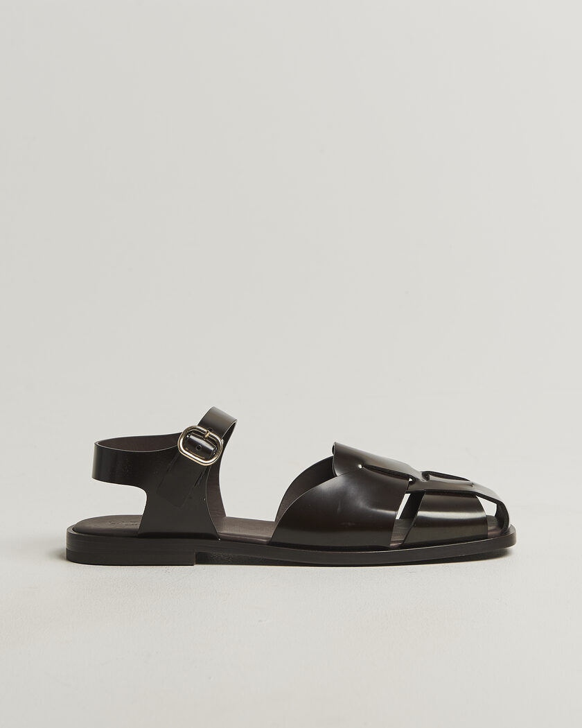 Lardini Marcel Leather Sandal Dark Brown – Marron