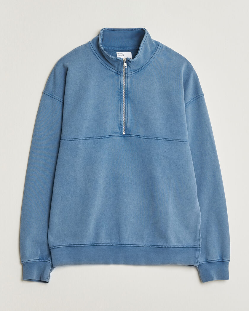 Colorful Standard Classic Organic Half-Zip Faded Indigo – Bleu