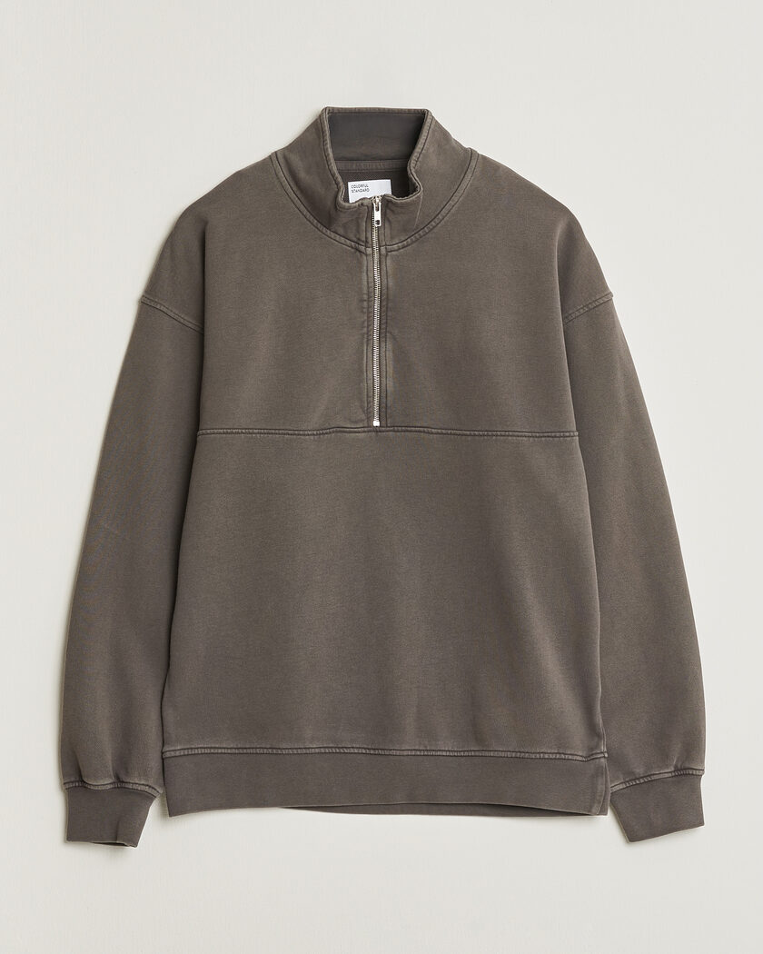 Colorful Standard Classic Organic Half-Zip Faded Mud – Marron