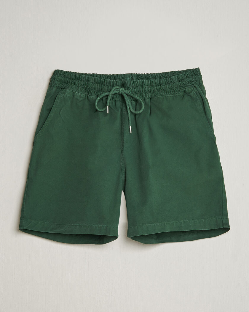 Colorful Standard Classic Organic Twill Drawstring Shorts Emerald Green – Vert