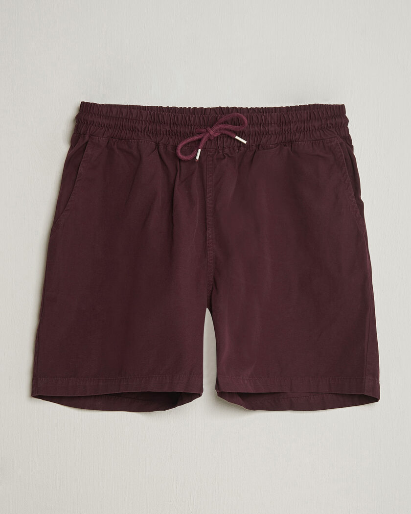 Colorful Standard Classic Organic Twill Drawstring Shorts Oxblood Red – Rouge