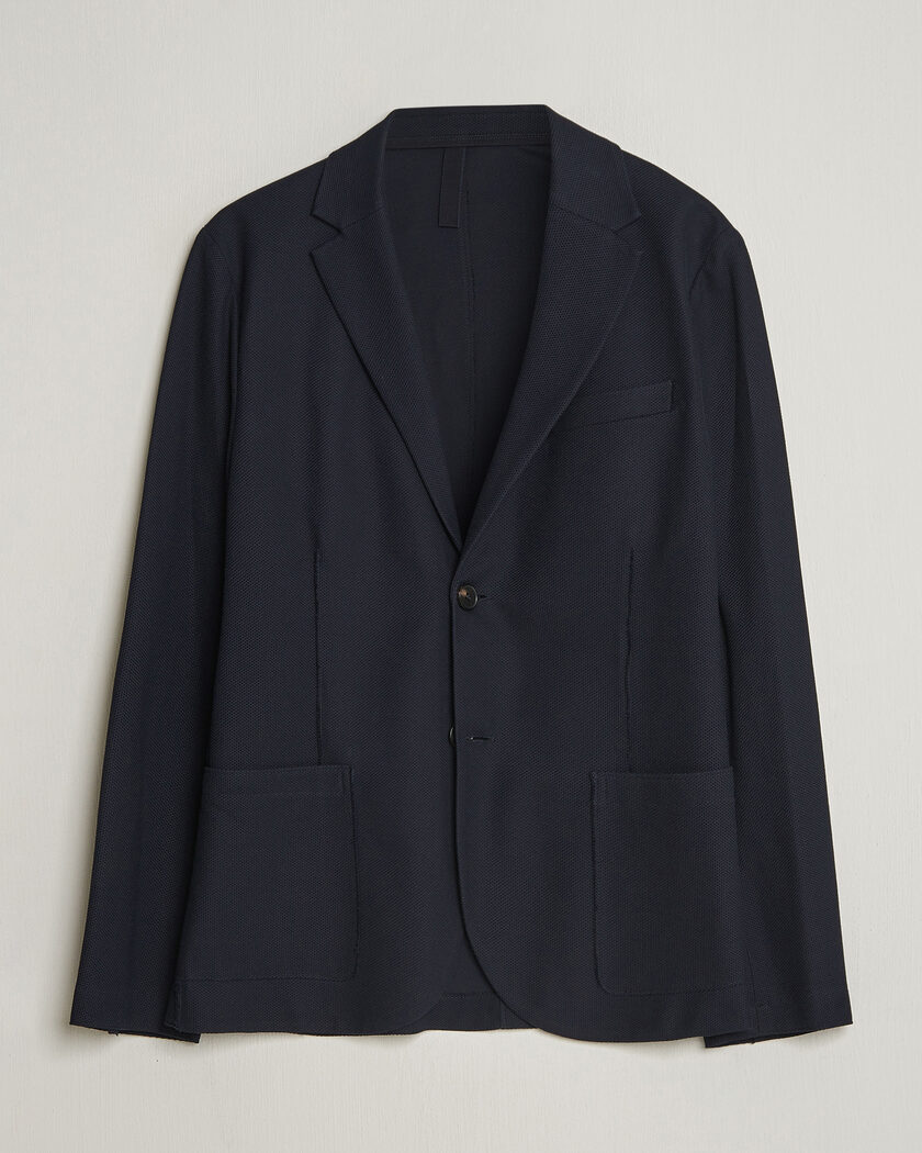 Harris Wharf London Loro Piana Honey Comb Blazer Navy Blue – Bleu