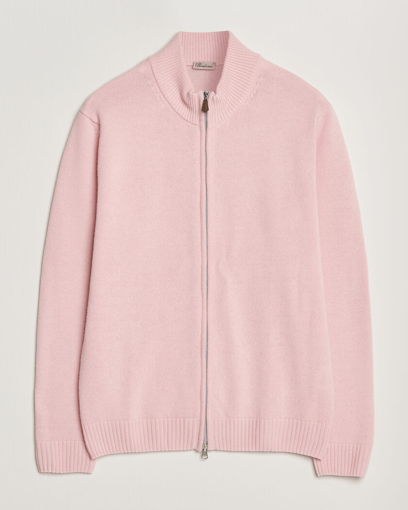 Stenströms Brushed Merino Full Zip Pink – Rose