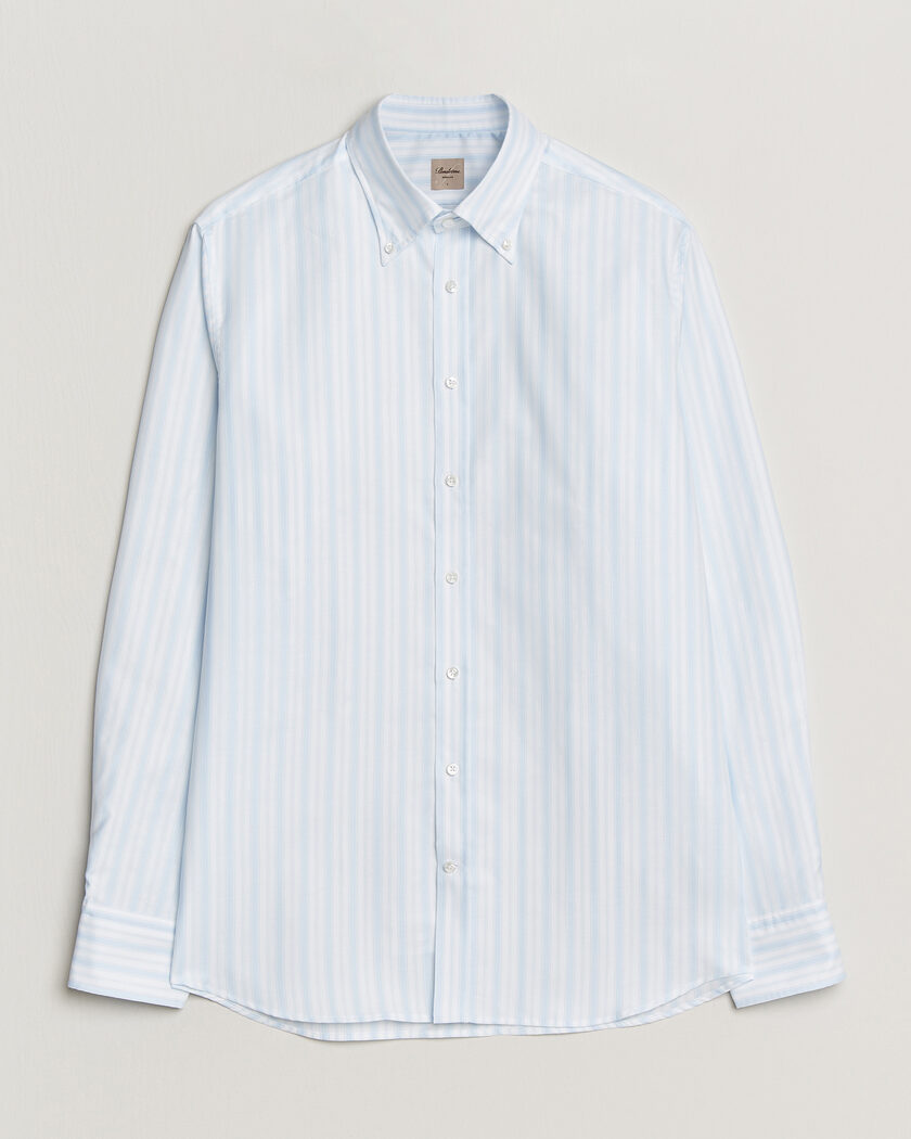 Stenströms Regular Fit Striped Oxford Shirt Light Blue – Bleu