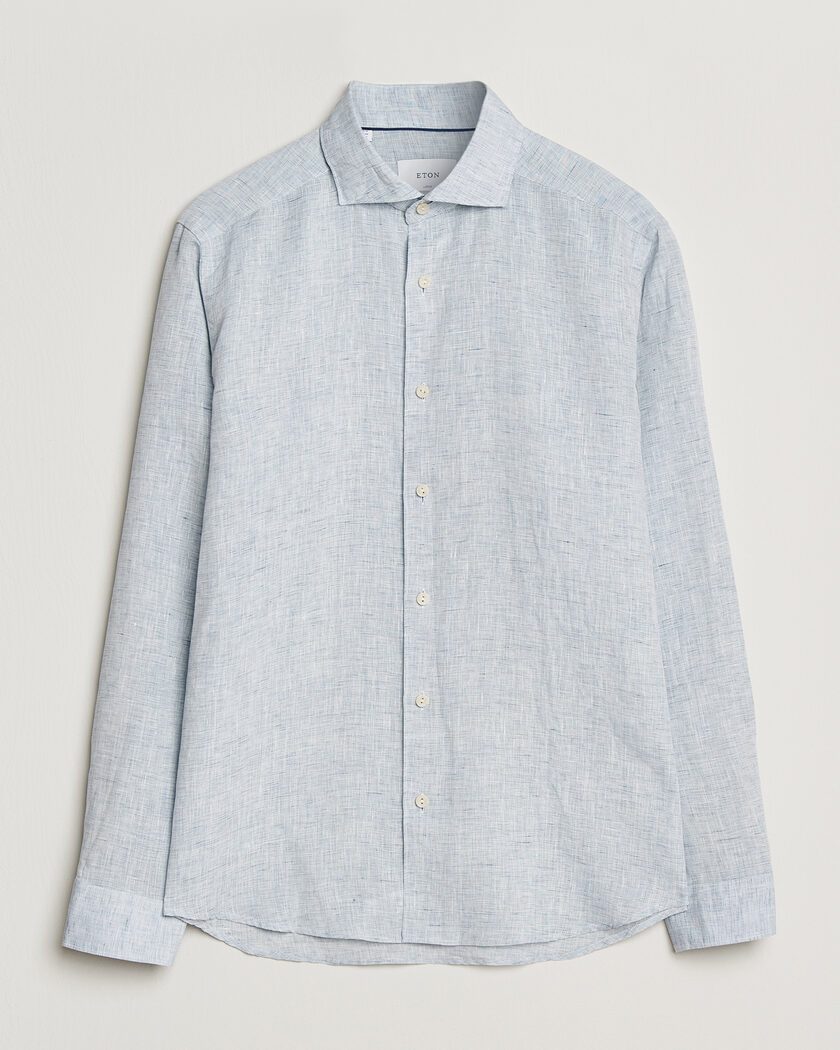 Eton Casual Fit Linen Shirt Light Blue – Bleu