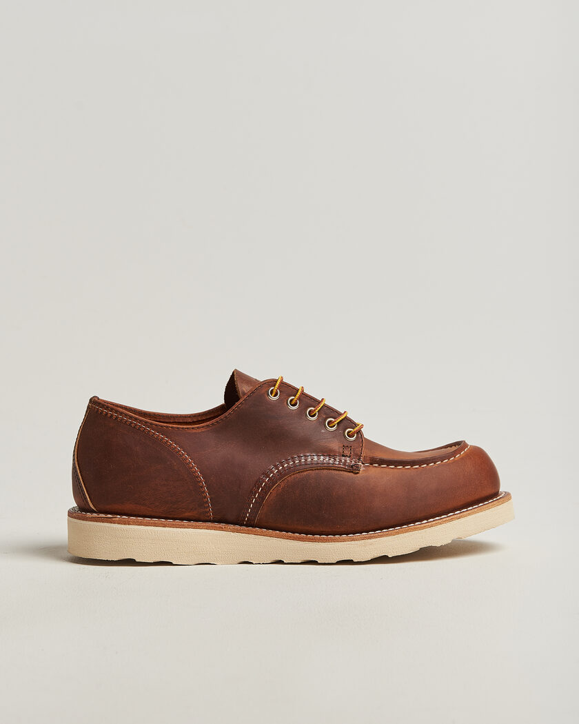 Red Wing Shoes Moc Toe Oxford Copper Rough/Though Leather – Marron