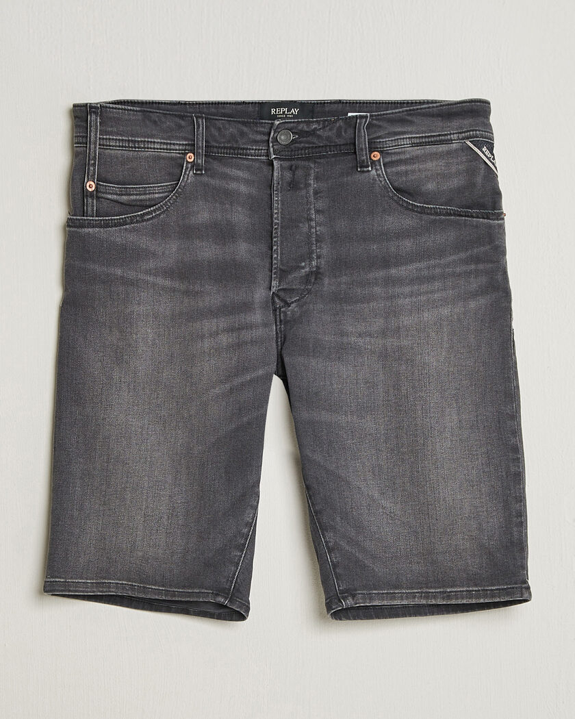 Replay RBJ981 Stretch Denim Shorts Washed Black – Noir