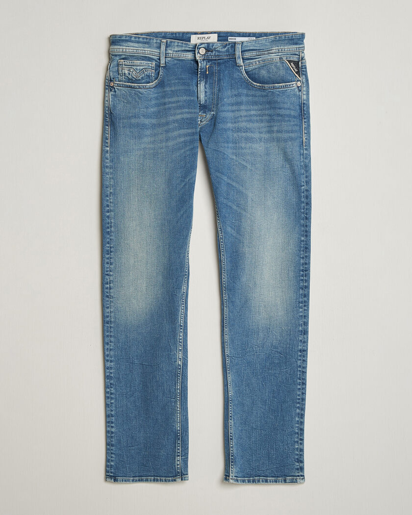 Replay Rocco Comfort Fit Stretch Eco Plus Jeans Medium Blue – Bleu