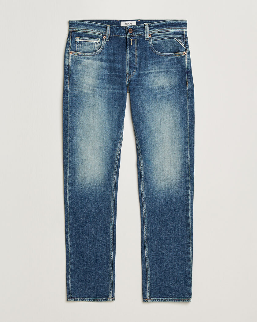 Replay Grover Heritage Original Stretch Jeans Medium Blue – Bleu