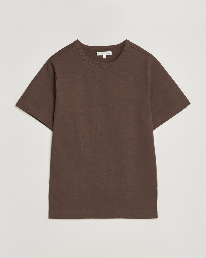 Merz b. Schwanen Relaxed Fit Loopwheeled Heavy T-Shirt Chocolate – Marron