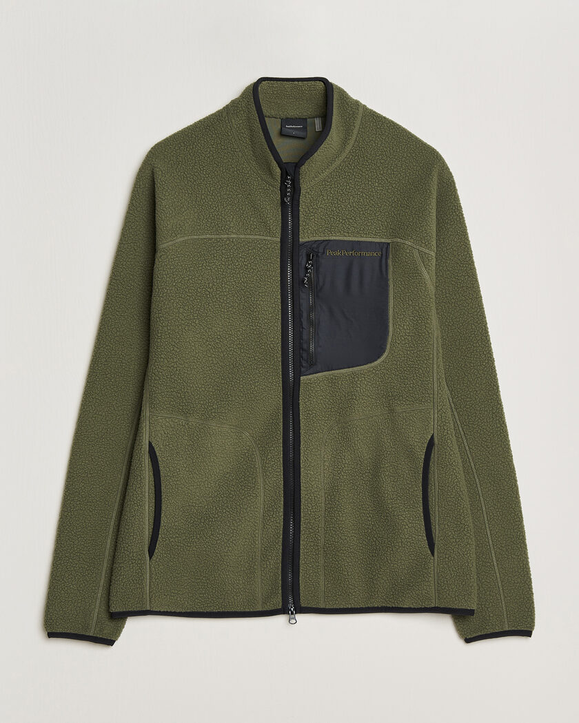 Peak Performance Nature Rush Pile Full Zip Pine Needle – Vert