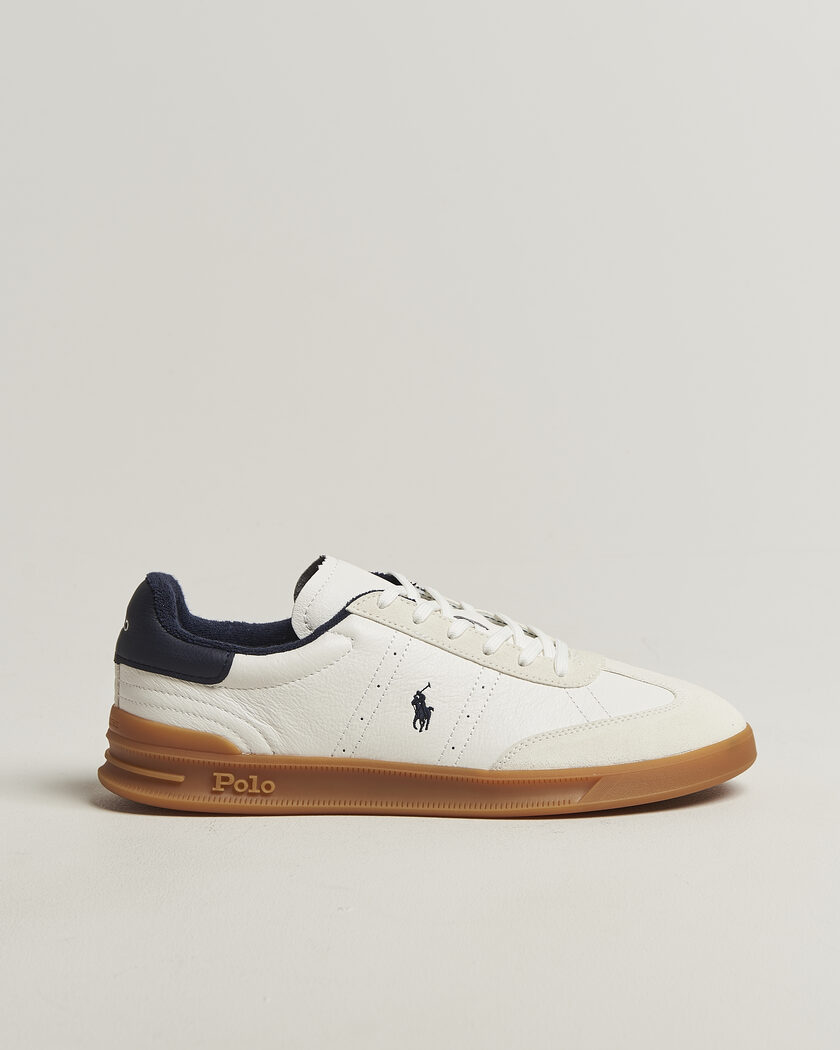 Polo Ralph Lauren Aera Leather Sneakers Deckwash White/Navy – Blanc