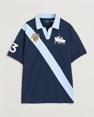 Polo Ralph Lauren Diagonal Striped Polo Newport Navy – Bleu