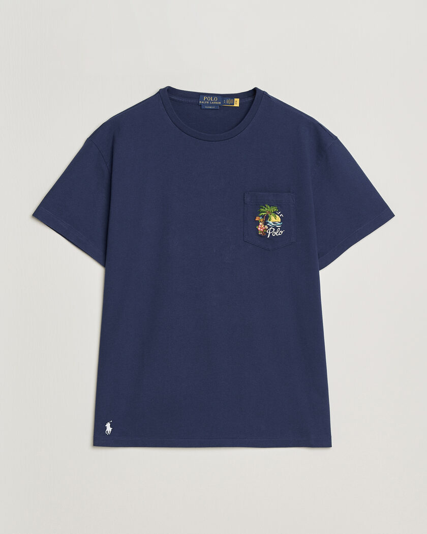 Polo Ralph Lauren Jersey Printed T-Shirt Dark Cobalt – Bleu