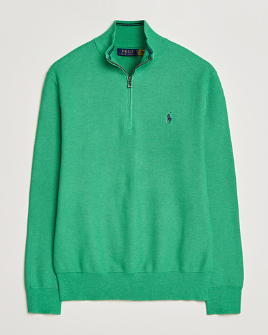 Polo Ralph Lauren Textured Half Zip Palm Green Heather – Vert