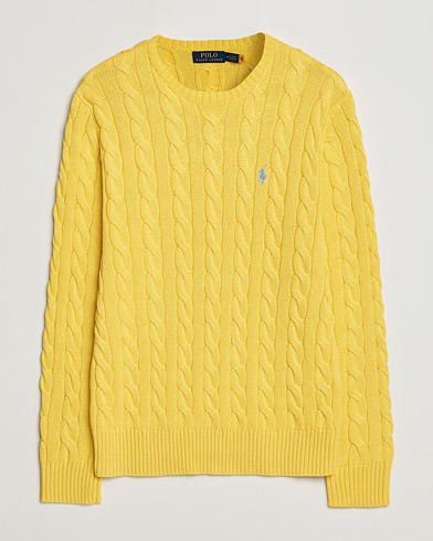 Polo Ralph Lauren Cotton Cable Pullover Sunfish Yellow – Jaune