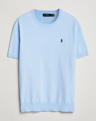 Polo Ralph Lauren Knitted Short Sleeve T-Shirt Office Blue – Bleu