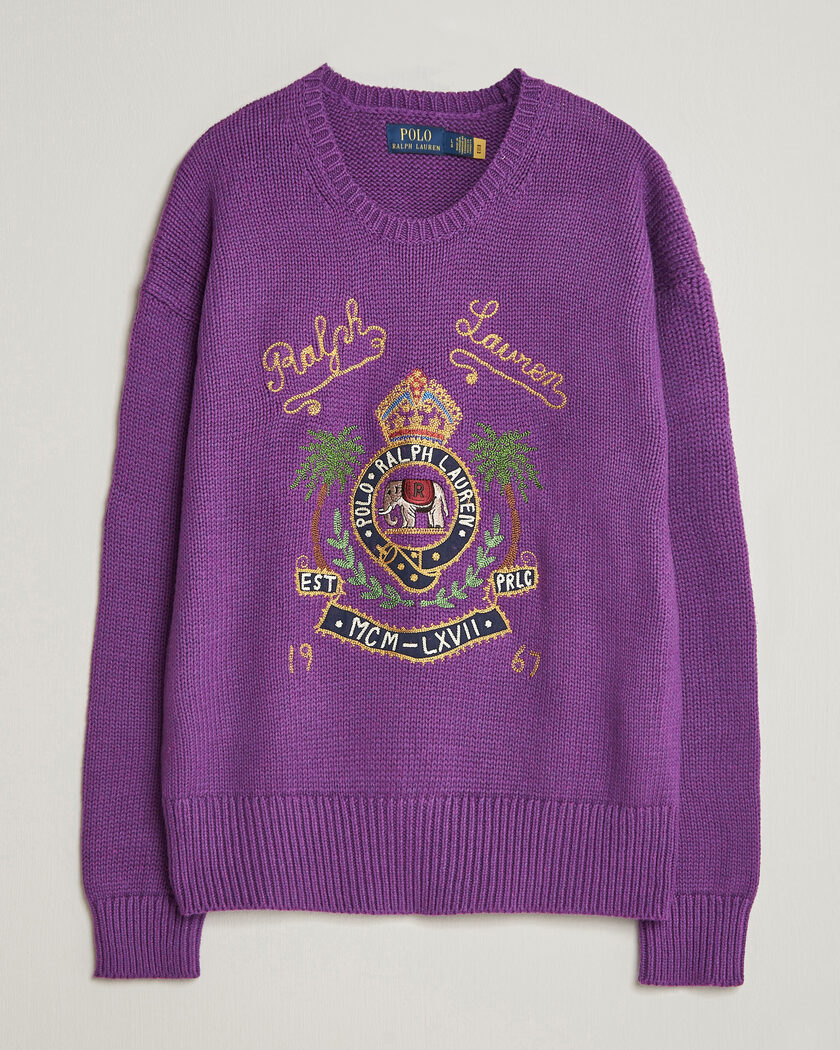 Polo Ralph Lauren Cotton Logo Sweater Purple Heahter – Violet