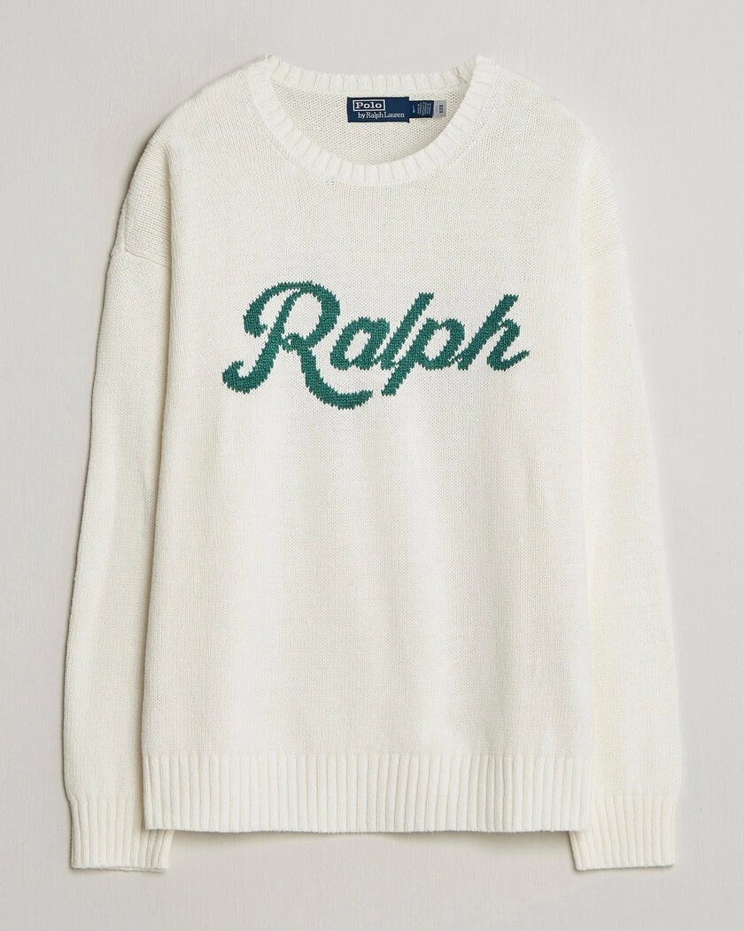Polo Ralph Lauren Linen Blend Sweater Deckwash White – Blanc