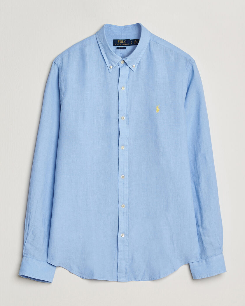 Polo Ralph Lauren Slim Fit Linen Shirt Austin Blue – Bleu