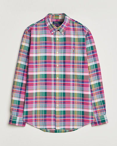 Polo Ralph Lauren Custom Fit Checked Oxford Shirt Pink/Blue Multi – Multicolore