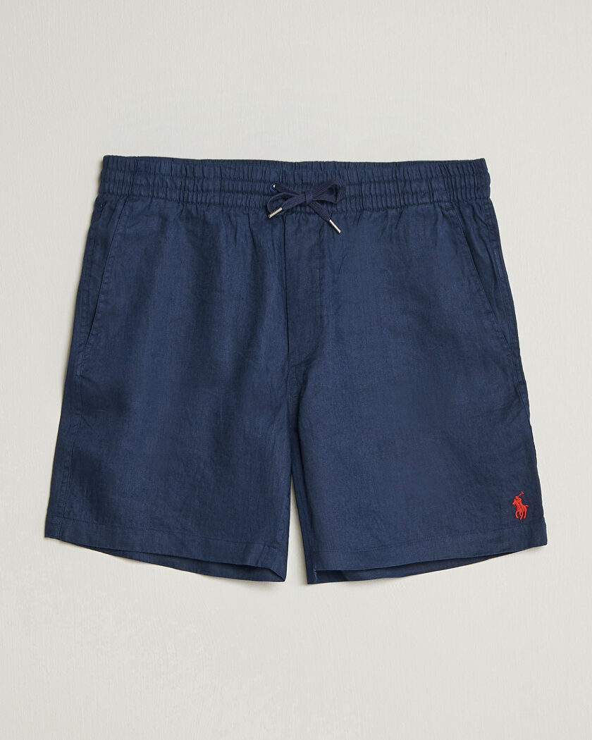 Polo Ralph Lauren Dyed Linen Shorts Newport Navy – Bleu