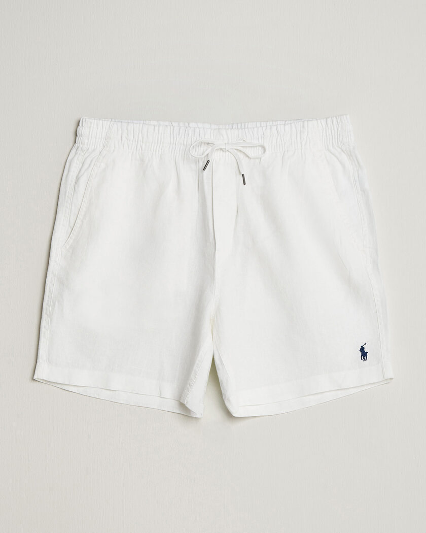 Polo Ralph Lauren Dyed Linen Shorts White - Taille: S - Coloeur: Blanc