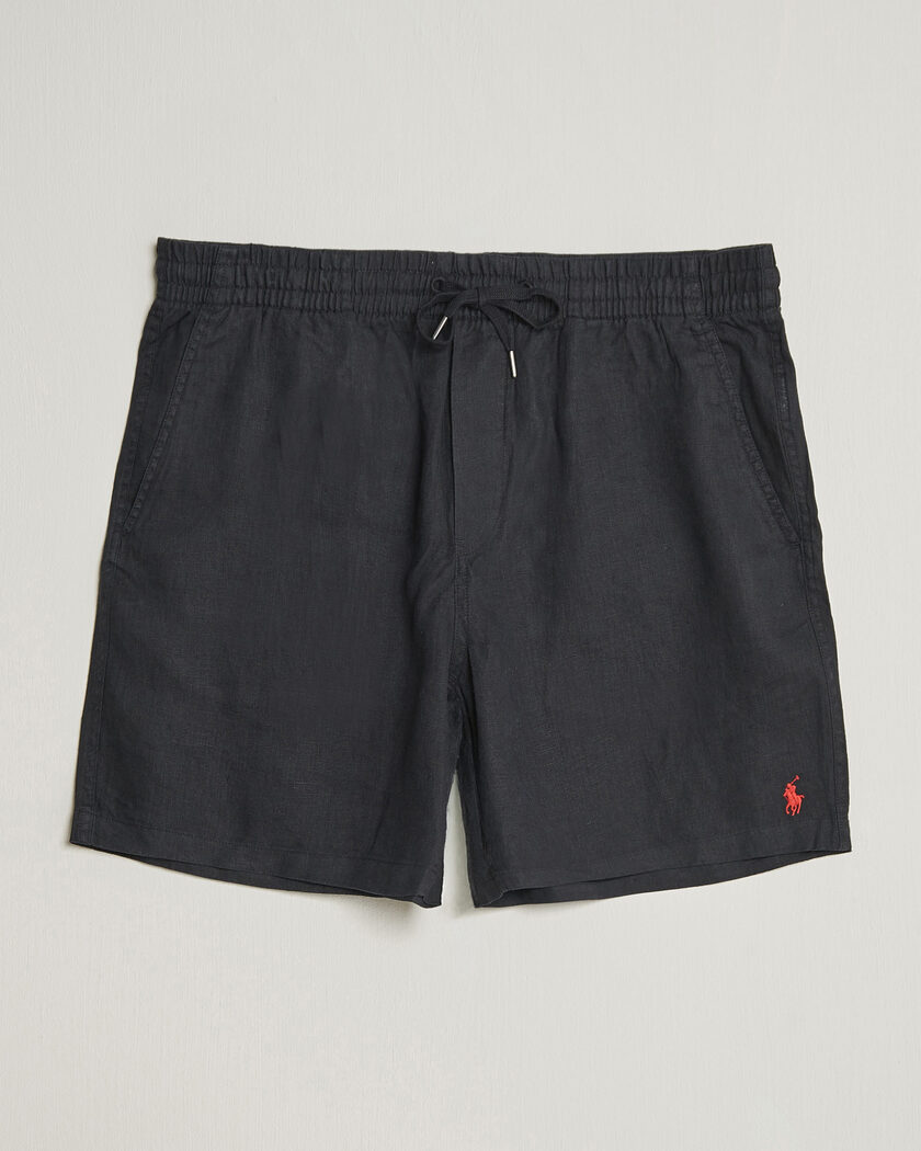 Polo Ralph Lauren Dyed Linen Shorts Polo Black – Noir