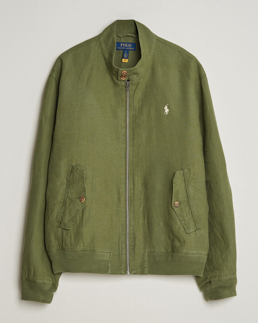 Polo Ralph Lauren Linen Herringbone Windbreaker Garden Trail – Vert