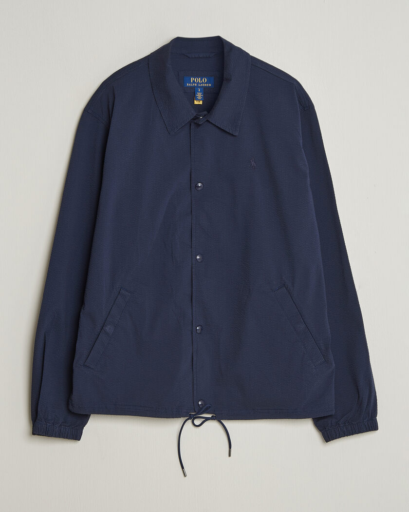 Polo Ralph Lauren Seersucker Windbreaker Jacket Newport Navy – Bleu