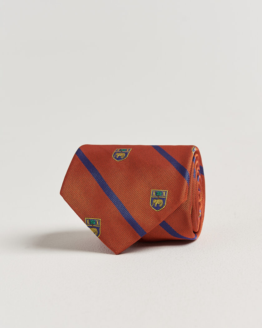 Polo Ralph Lauren Elephant Palm Club Tie Orange – Orange