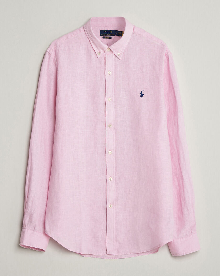 Polo Ralph Lauren Slim Fit Linen Shirt Carmel Pink – Rose