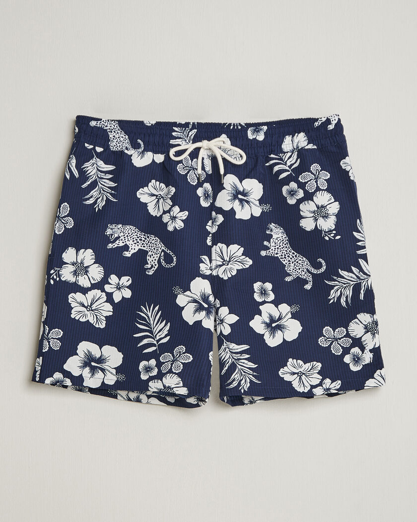 Polo Ralph Lauren Traveler Mid Trunk Seersucker Jaguar Tropical – Bleu