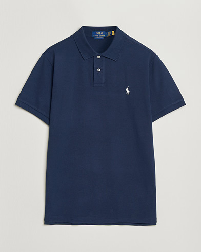 Polo Ralph Lauren Custom Slim Fit Polo Navy – Bleu