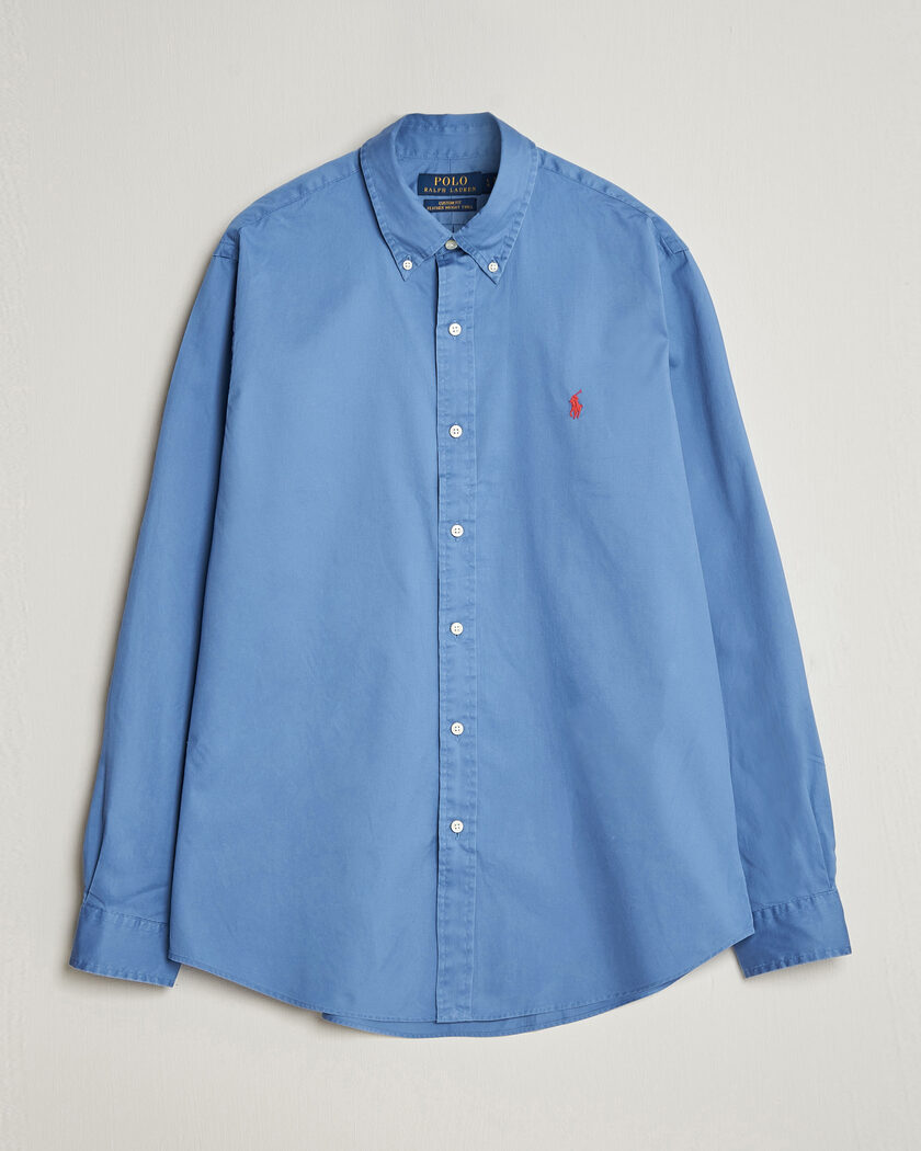 Polo Ralph Lauren Custom Fit Garment Twill Shirt Nimes Blue – Bleu