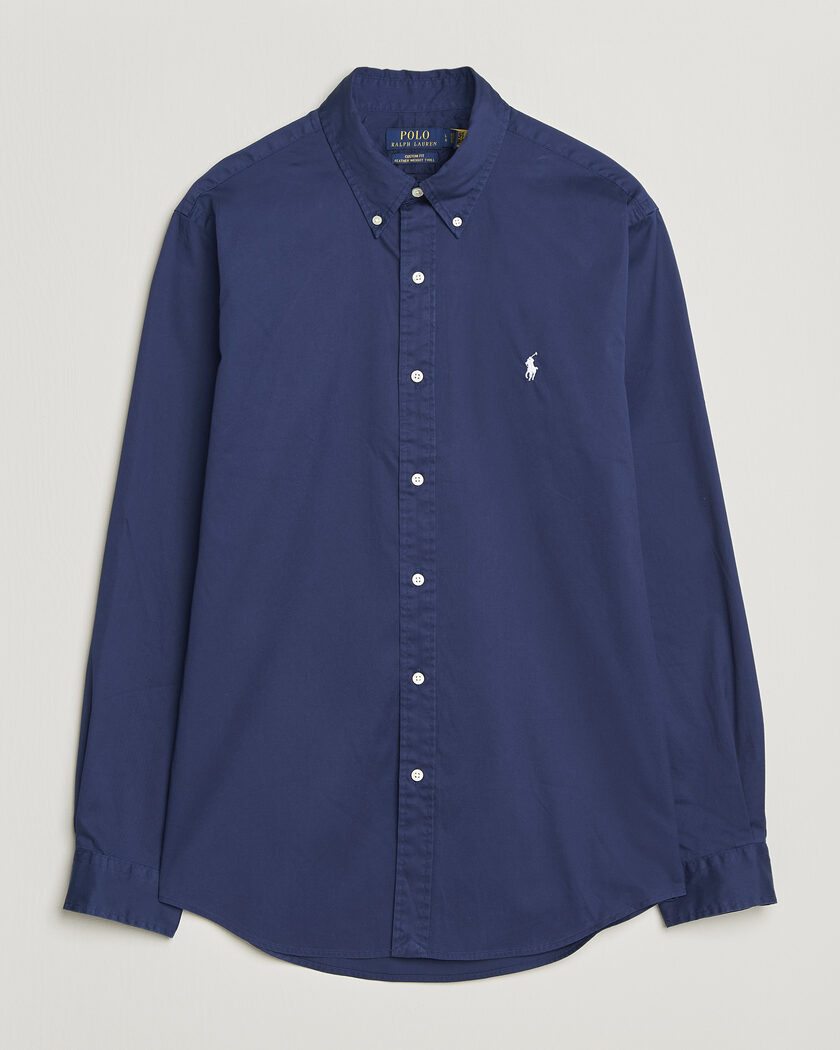 Polo Ralph Lauren Custom Fit Garment Twill Shirt Newport Navy – Bleu
