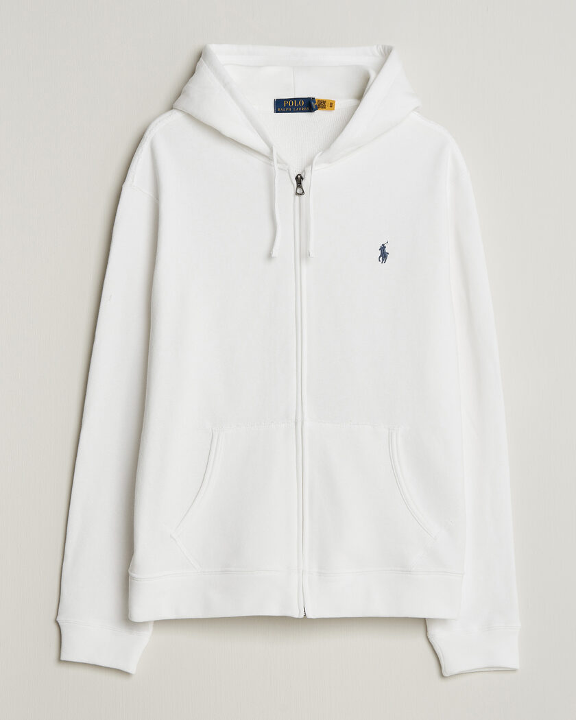 Polo Ralph Lauren Island Terry Full Zip Hoodie White – Blanc