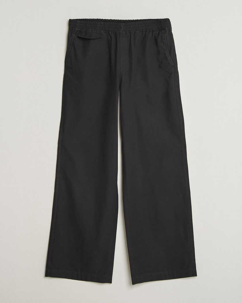 A.P.C. Lou Cotton/Linen Drawstring Trousers Faded Black – Noir